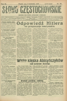 Słowo Częstochowskie : dziennik polityczny, społeczny i literacki. R.6, nr 79 (3 kwietnia 1936)