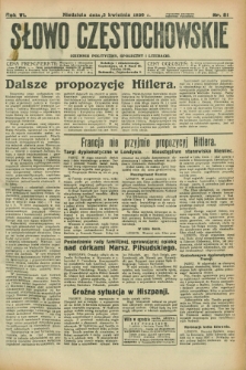 Słowo Częstochowskie : dziennik polityczny, społeczny i literacki. R.6, nr 81 (5 kwietnia 1936)