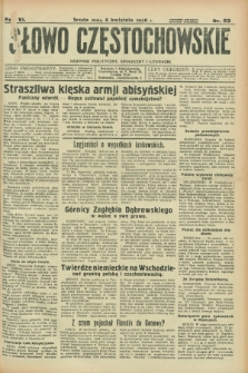Słowo Częstochowskie : dziennik polityczny, społeczny i literacki. R.6, nr 83 (8 kwietnia 1936)