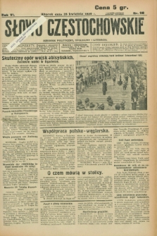 Słowo Częstochowskie : dziennik polityczny, społeczny i literacki. R.6, nr 98 (28 kwietnia 1936)