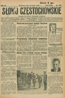Słowo Częstochowskie : dziennik polityczny, społeczny i literacki. R.6, nr 109 (10 maja 1936)