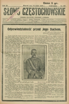 Słowo Częstochowskie : dziennik polityczny, społeczny i literacki. R.6, nr 110 (12 maja 1936)