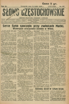 Słowo Częstochowskie : dziennik polityczny, społeczny i literacki. R.6, nr 112 (14 maja 1936)