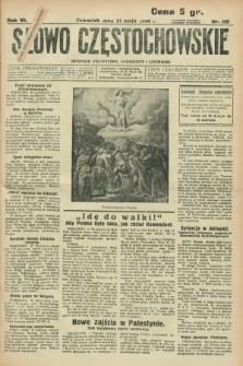 Słowo Częstochowskie : dziennik polityczny, społeczny i literacki. R.6, nr 118 (21 maja 1936)