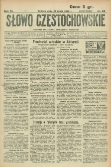 Słowo Częstochowskie : dziennik polityczny, społeczny i literacki. R.6, nr 119 (23 maja 1936)