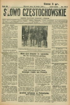 Słowo Częstochowskie : dziennik polityczny, społeczny i literacki. R.6, nr 121 (26 maja 1936)