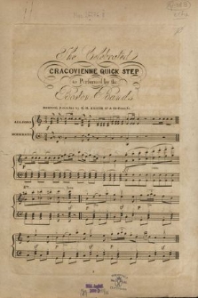 The celebrated cracovienne quick step : as performed by the Boston bands