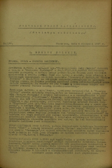 Przegląd Prasy Zagranicznej. 1927, nr 170 (4 sierpnia)