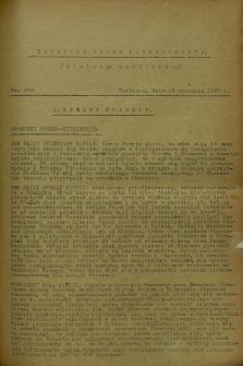 Przegląd Prasy Zagranicznej. 1927, nr 174 (9 sierpnia)