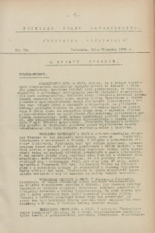 Przegląd Prasy Zagranicznej. 1928, nr 74 (29 marca)