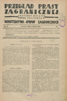 Przegląd Prasy Zagranicznej : codzienny biuletyn Wydziału Prasowego Ministerstwa Spraw Zagranicznych. R.4, nr 1 (2 stycznia 1929)