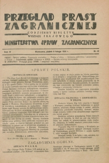 Przegląd Prasy Zagranicznej : codzienny biuletyn Wydziału Prasowego Ministerstwa Spraw Zagranicznych. R.4, nr 32 (8 lutego 1929)