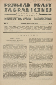 Przegląd Prasy Zagranicznej : codzienny biuletyn Wydziału Prasowego Ministerstwa Spraw Zagranicznych. R.4, nr 53 (5 marca 1929)