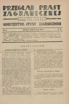 Przegląd Prasy Zagranicznej : codzienny biuletyn Wydziału Prasowego Ministerstwa Spraw Zagranicznych. R.4, nr 66 (20 marca 1929)