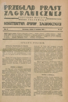 Przegląd Prasy Zagranicznej : codzienny biuletyn Wydziału Prasowego Ministerstwa Spraw Zagranicznych. R.4, nr 85 (13 kwietnia 1929)