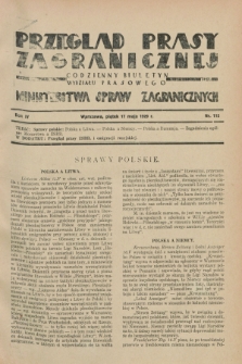 Przegląd Prasy Zagranicznej : codzienny biuletyn Wydziału Prasowego Ministerstwa Spraw Zagranicznych. R.4, nr 112 (17 maja 1929)
