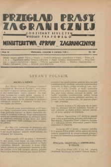 Przegląd Prasy Zagranicznej : codzienny biuletyn Wydziału Prasowego Ministerstwa Spraw Zagranicznych. R.4, nr 127 (6 czerwca 1929)
