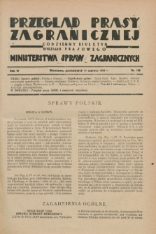 Przegląd Prasy Zagranicznej : codzienny biuletyn Wydziału Prasowego Ministerstwa Spraw Zagranicznych. R.4, nr 136 (17 czerwca 1929)