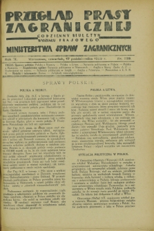 Przegląd Prasy Zagranicznej : codzienny biuletyn Wydziału Prasowego Ministerstwa Spraw Zagranicznych. R.4, nr 239 (17 października 1929)