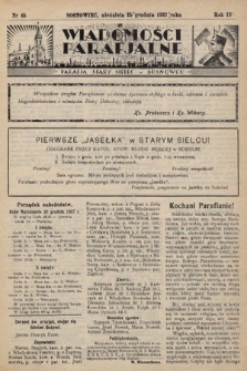 Wiadomości Parafjalne : dodatek do tygodników „Niedziela” i „Przewodnika Katolickiego”. 1937, nr 45
