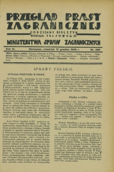Przegląd Prasy Zagranicznej : codzienny biuletyn Wydziału Prasowego Ministerstwa Spraw Zagranicznych. R.4, nr 285 (12 grudnia 1929)