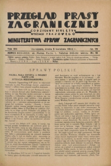 Przegląd Prasy Zagranicznej : codzienny biuletyn Wydziału Prasowego Ministerstwa Spraw Zagranicznych. R.8, nr 79 (5 kwietnia 1933)