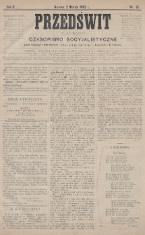 Przedświt = L'Aurore : czasopismo socyjalistyczne. R. 2, 1883, nr 13