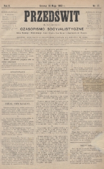 Przedświt = L'Aurore : czasopismo socyjalistyczne. R. 2, 1883, nr 17