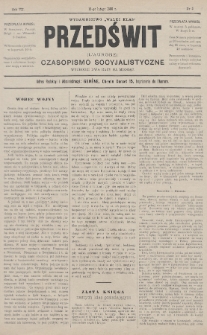 Przedświt = L'Aurore : czasopismo socyjalistyczne : wydawnictwo „Walki Klas”. R. 7, 1888, nr 3