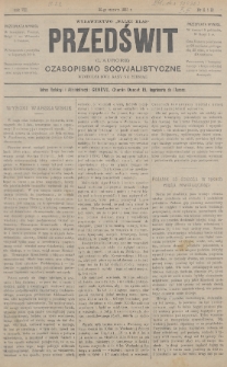 Przedświt = L'Aurore : czasopismo socyjalistyczne : wydawnictwo „Walki Klas”. R. 7, 1888, nr 11-12