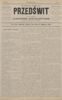 Przedświt = L'Aurore : czasopismo socyjalistyczne : wydawnictwo „Walki Klas”. R. 7, 1888, nr 17