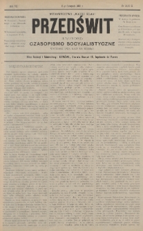 Przedświt = L'Aurore : czasopismo socyjalistyczne : wydawnictwo „Walki Klas”. R. 7, 1888, nr 19, 20 i 21