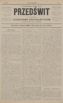 Przedświt = L'Aurore : czasopismo socyjalistyczne : wydawnictwo „Walki Klas”. R. 8, 1889, nr 2