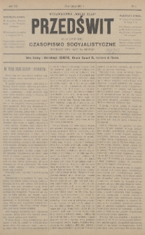 Przedświt = L'Aurore : czasopismo socyjalistyczne : wydawnictwo „Walki Klas”. R. 8, 1889, nr 4