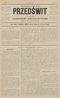 Przedświt = L'Aurore : czasopismo socyjalistyczne : wydawnictwo „Walki Klas”. R. 9, 1890, nr 6-7