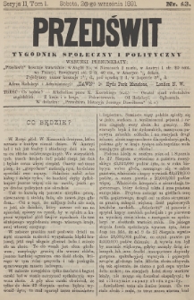 Przedświt : tygodnik społeczny i polityczny. Seria 2, T. 1, 1891, nr 13