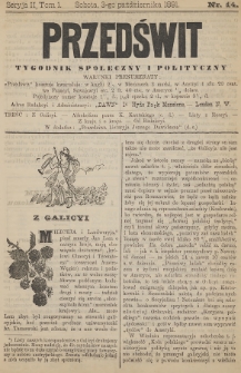 Przedświt : tygodnik społeczny i polityczny. Seria 2, T. 1, 1891, nr 14