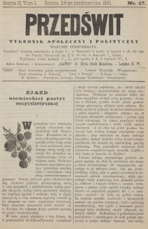 Przedświt : tygodnik społeczny i polityczny. Seria 2, T. 1, 1891, nr 17