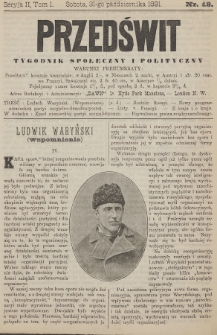 Przedświt : tygodnik społeczny i polityczny. Seria 2, T. 1, 1891, nr 18