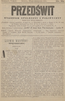 Przedświt : tygodnik społeczny i polityczny. Seria 2, T. 1, 1891, nr 22