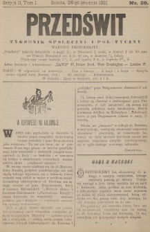 Przedświt : tygodnik społeczny i polityczny. Seria 2, T. 1, 1891, nr 26
