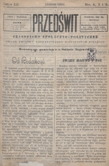 Przedświt : czasopismo społeczno-polityczne : organ Związku Zagranicznego Socyalistów Polskich. 1894, nr 1, 2 i 3