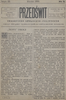 Przedświt : czasopismo społeczno-polityczne : organ Związku Zagranicznego Socyalistów Polskich. 1899, nr 3