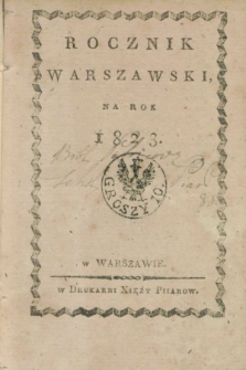 Rocznik Warszawski na Rok 1823