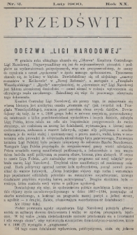 Przedświt : miesięcznik polityczno-społeczny : organ Polskiej Partyi Socyalistycznej. R. 20, 1900, nr 2