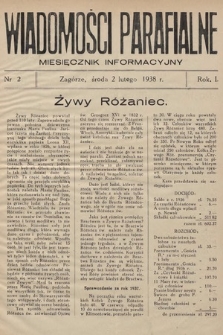 Wiadomości Parafialne : miesięcznik informacyjny. 1938, nr 2