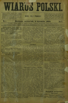 Wiarus Polski. R.4, nr 1 (4 stycznia 1894)