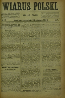 Wiarus Polski. R.4, nr 37 (5 kwietnia 1894)