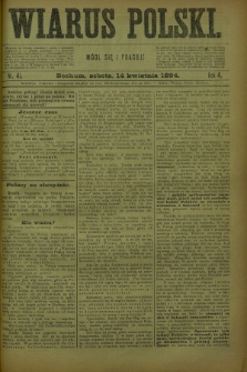 Wiarus Polski. R.4, nr 41 (14 kwietnia 1894)