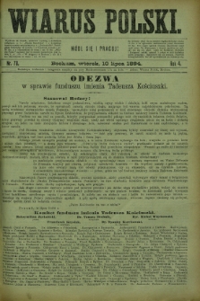 Wiarus Polski. R.4, nr 78 (10 lipca 1894)